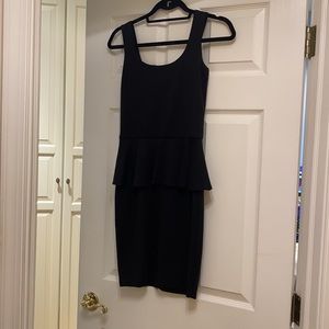Black peplum dress